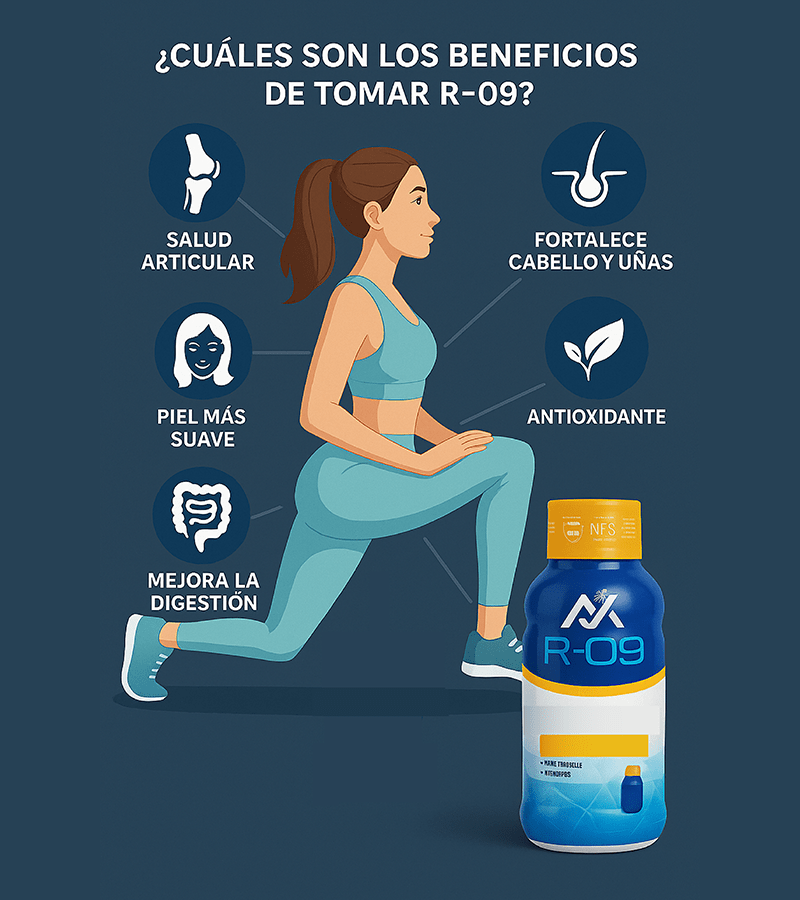 R-09 Colágeno Hidrolizado con Aloe Vera y Uva – 500 ml